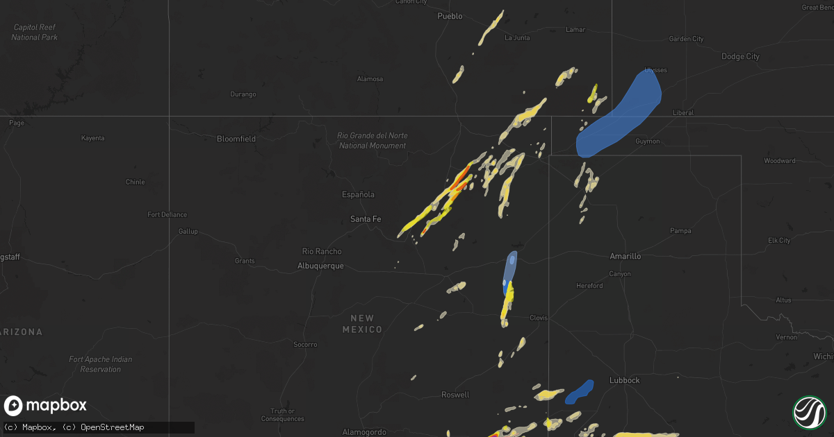 Hail map on October 2, 2023
