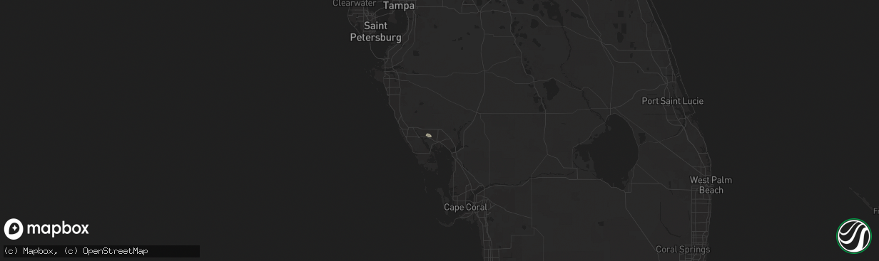 Hail map in North Port, FL on October 2, 2024