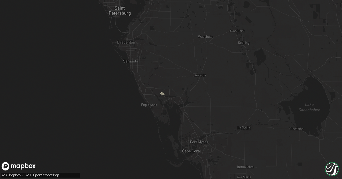 Hail map in North Port, FL on October 2, 2024