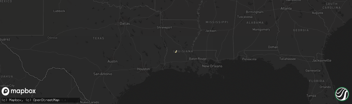 Hail map on October 2, 2025