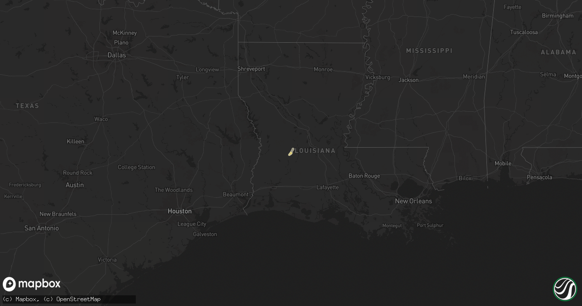 Hail map on October 2, 2025