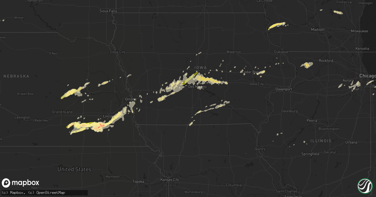 Hail map in Illinois on October 3, 2013