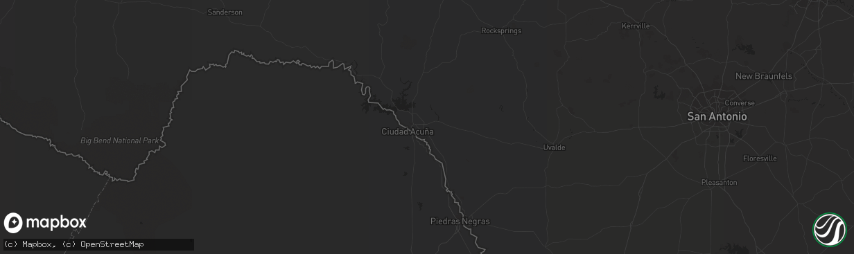 Hail map in Laughlin Afb, TX on October 3, 2015