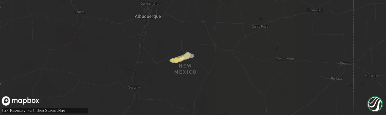 Hail map in Willard, NM on October 3, 2015
