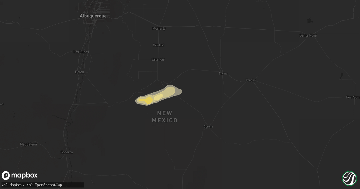 Hail map in Willard, NM on October 3, 2015