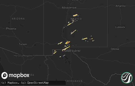Hail map preview on 10-03-2015