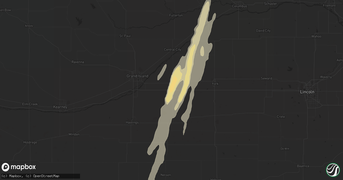 Hail map in Aurora, NE on October 3, 2016
