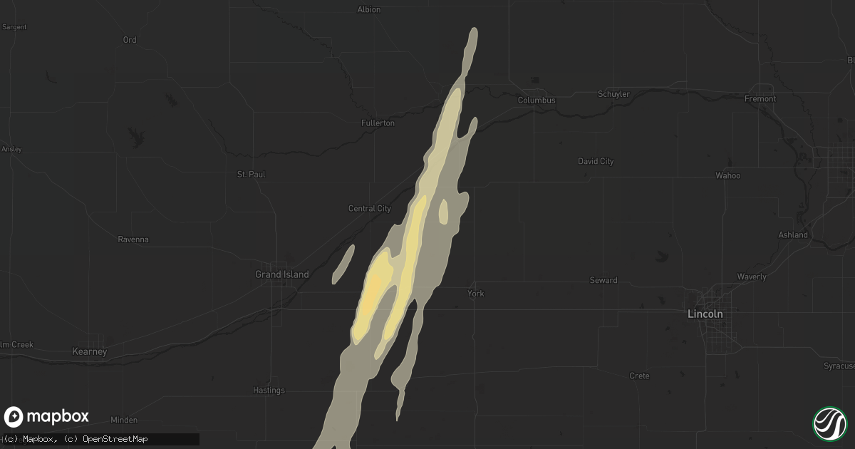 Hail map in Polk, NE on October 3, 2016