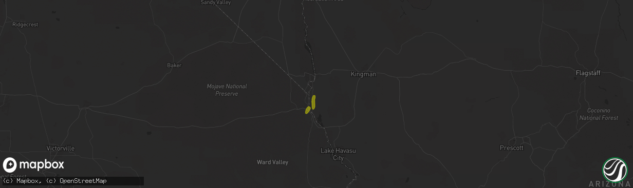 Hail map in Fort Mohave, AZ on October 3, 2018