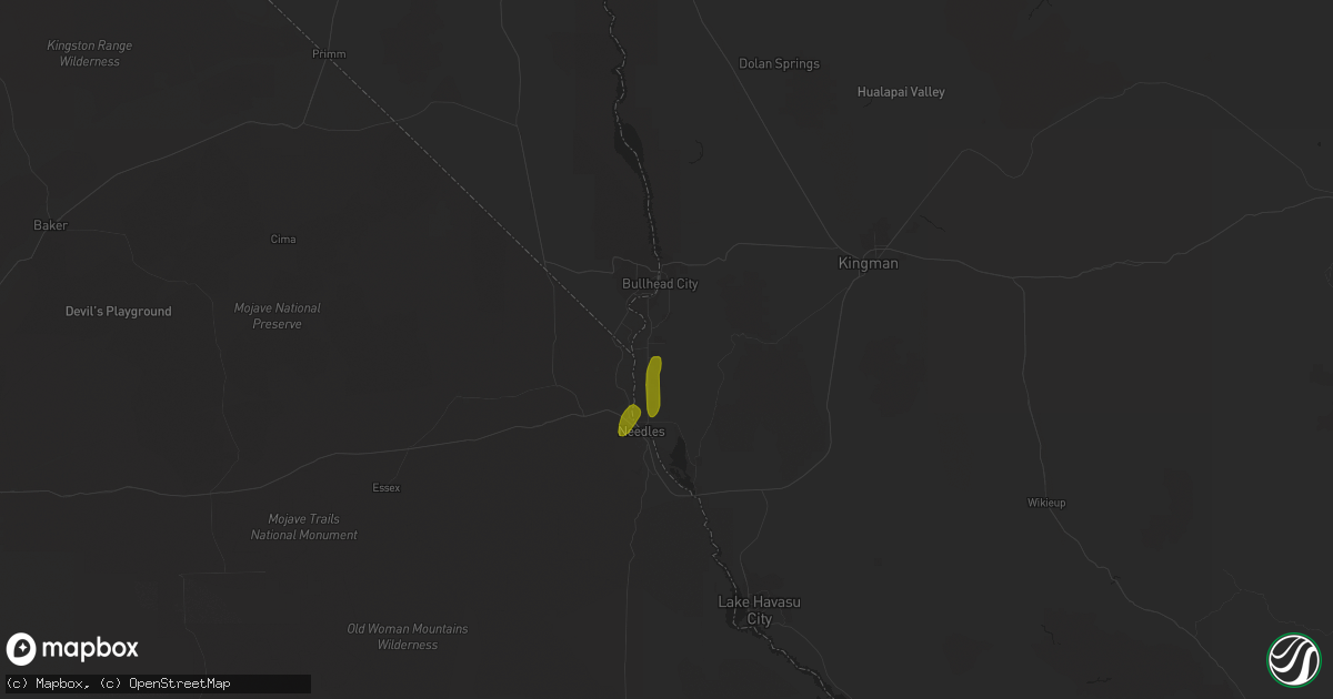 Hail map in Fort Mohave, AZ on October 3, 2018