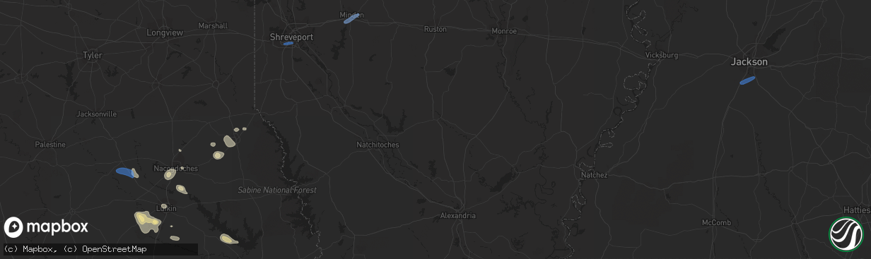 Hail map in Alto, TX on October 3, 2019