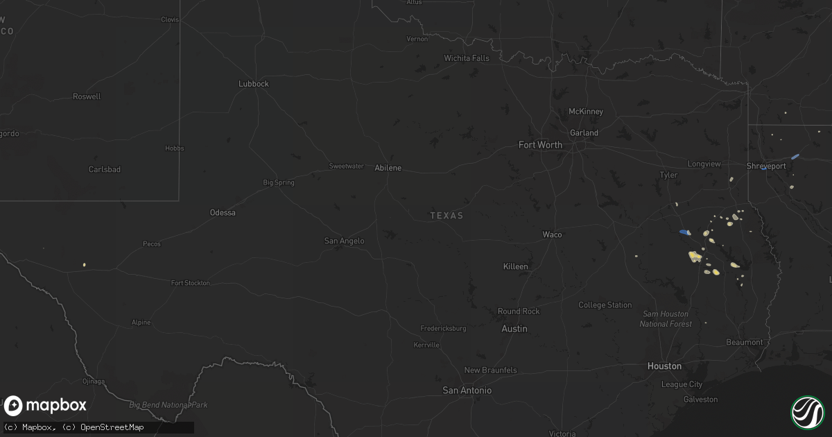 Hail map on October 3, 2019