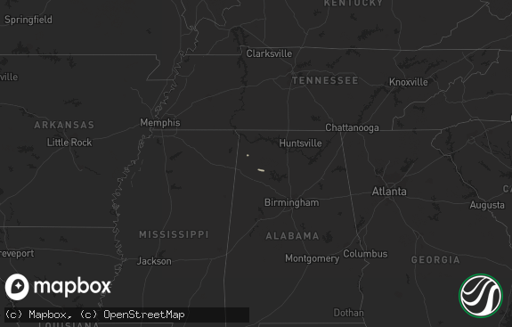 Hail map preview on 10-03-2021