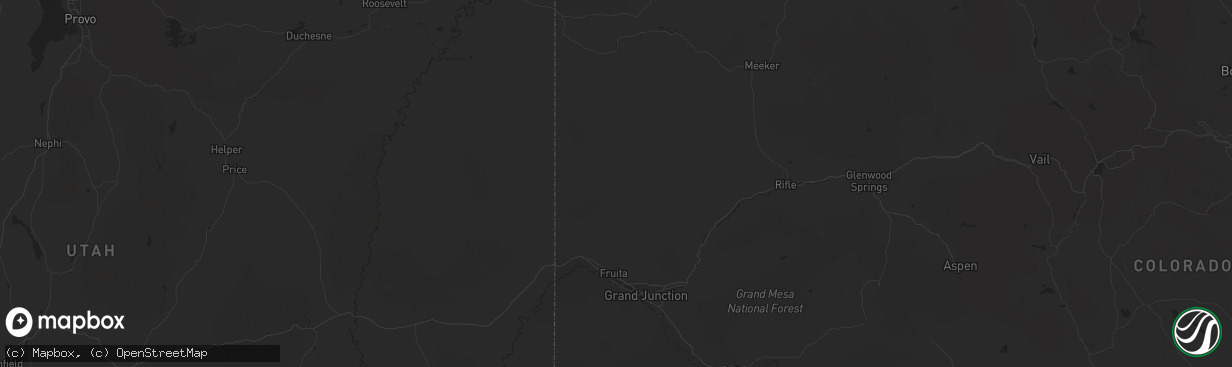 Hail map in Sedona, AZ on October 3, 2022