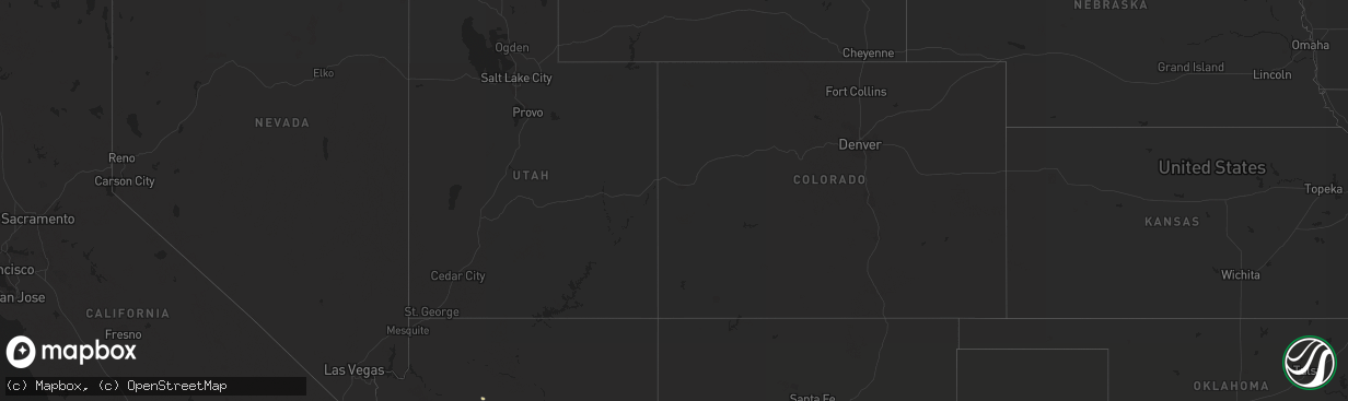 Hail map in South Dakota on October 3, 2022