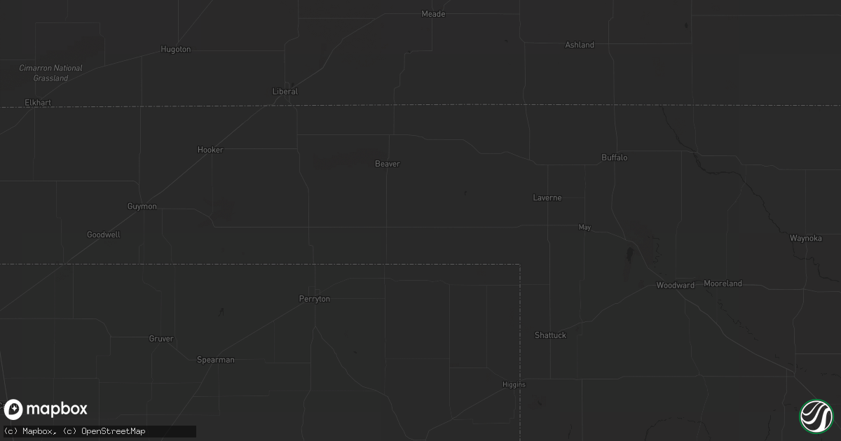 Hail map in Burlington, CO on October 3, 2023