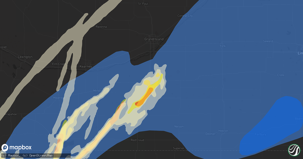 Hail map in Hastings, NE on October 3, 2023