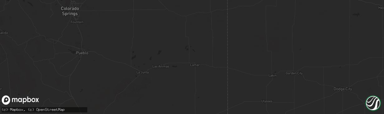 Hail map in Hay Springs, NE on October 3, 2023