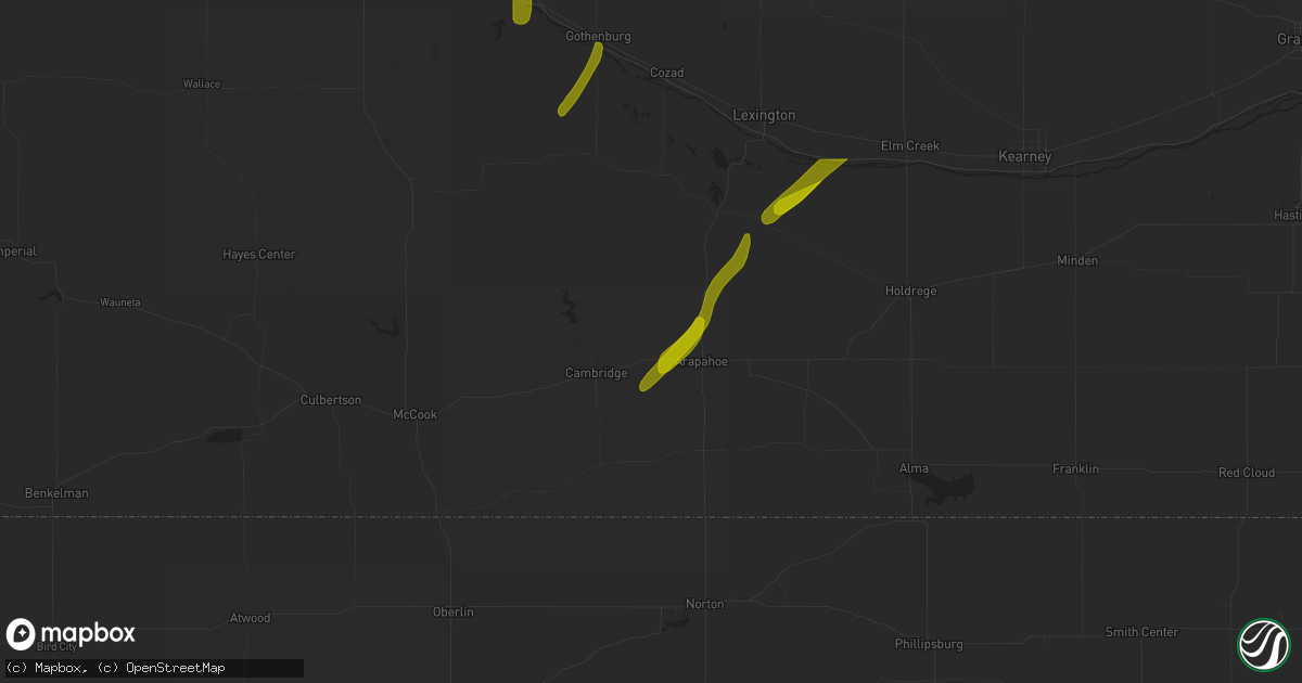 Hail map in Holbrook, NE on October 3, 2023