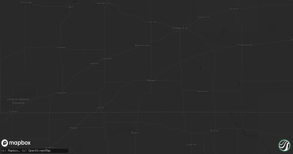Hail map in Lebanon, NE on October 3, 2023