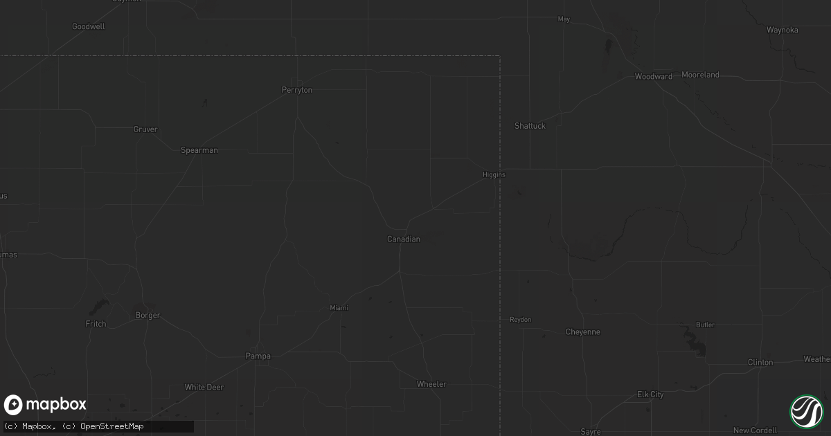 Hail map in Orleans, NE on October 3, 2023
