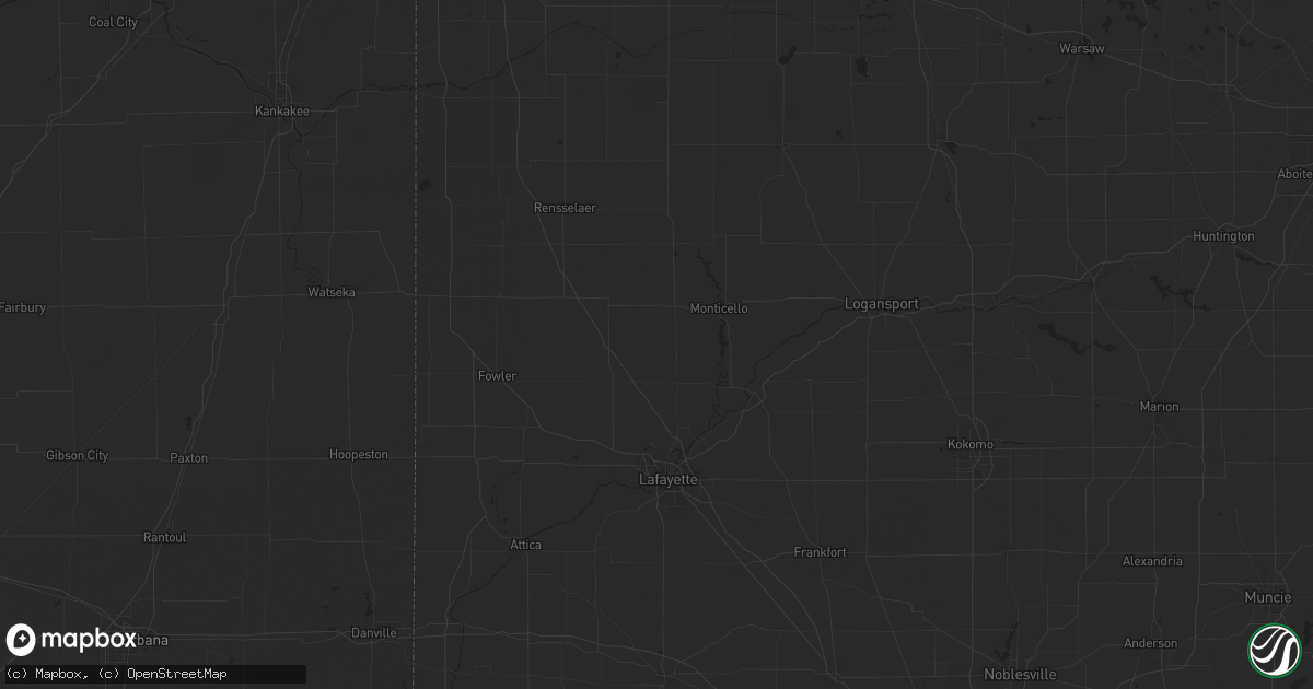 Hail map in Chalmers, IN on October 3, 2024