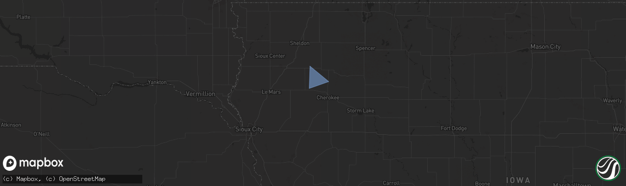 Hail map in Cleghorn, IA on October 3, 2024