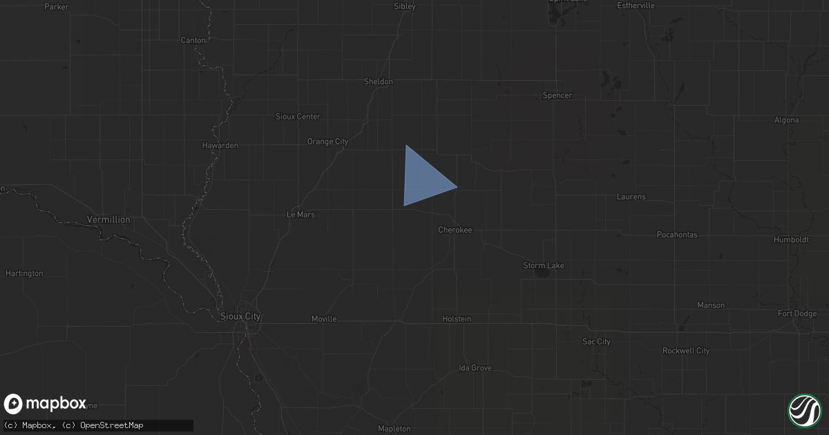 Hail map in Cleghorn, IA on October 3, 2024