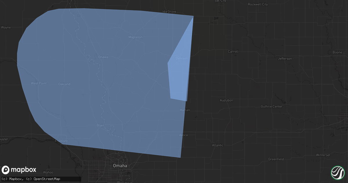 Hail map in Earling, IA on October 3, 2024