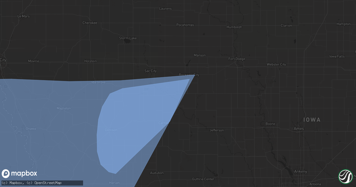 Hail map in Lake City, IA on October 3, 2024