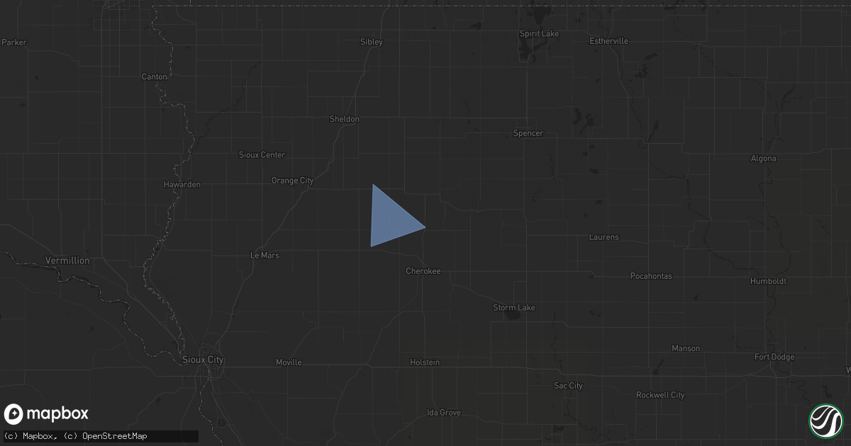 Hail map in Larrabee, IA on October 3, 2024