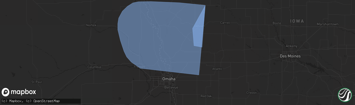 Hail map in Logan, IA on October 3, 2024