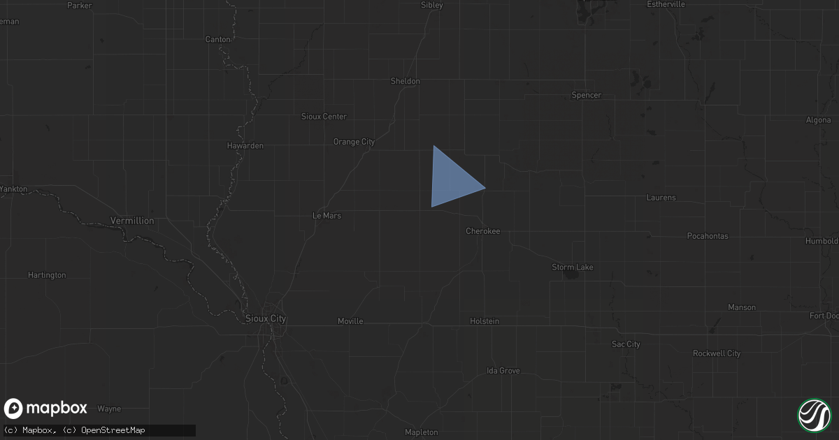 Hail map in Marcus, IA on October 3, 2024