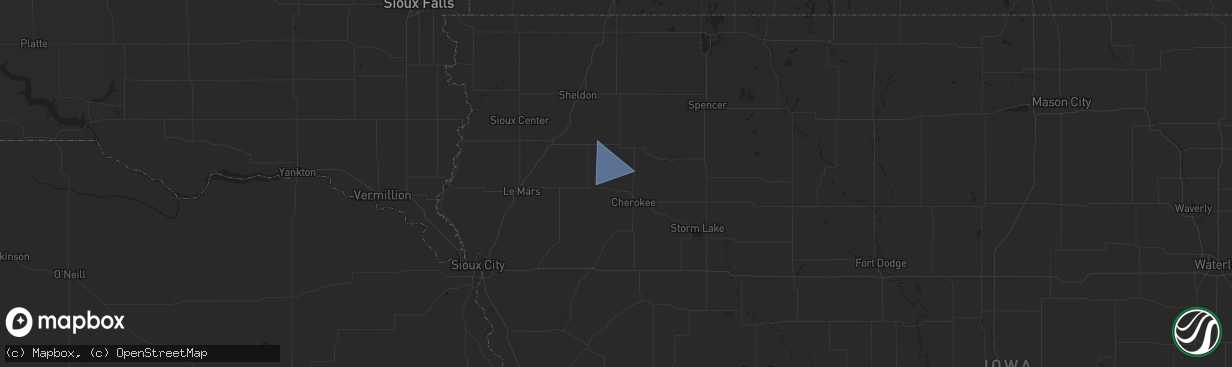 Hail map in Meriden, IA on October 3, 2024