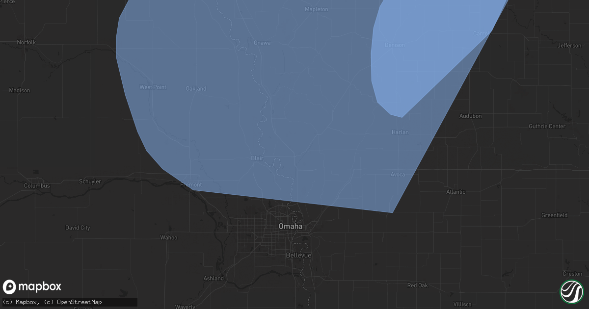 Hail map in Missouri Valley, IA on October 3, 2024