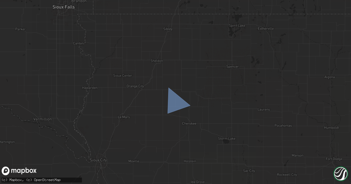 Hail map in Paullina, IA on October 3, 2024