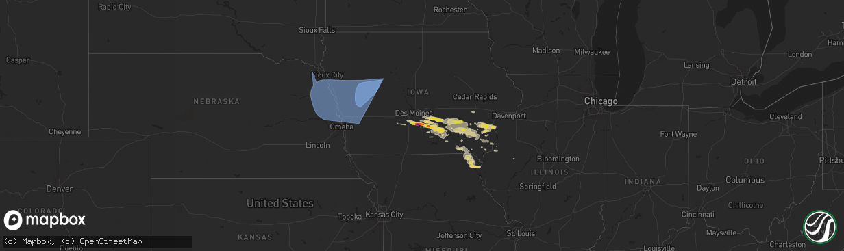 Hail map on October 3, 2024