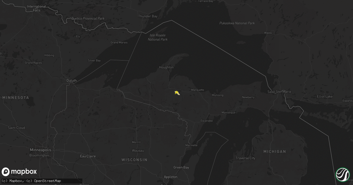 Hail map on October 3, 2025