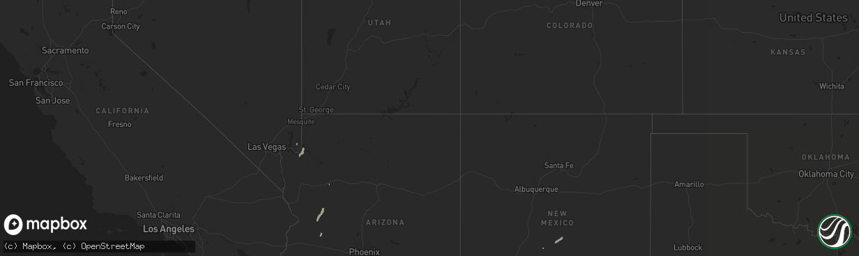 Hail map in Arizona on October 4, 2011