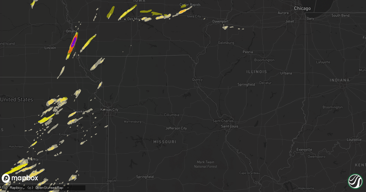 Hail map on October 4, 2013