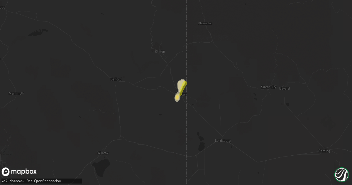 Hail map in Duncan, AZ on October 4, 2017