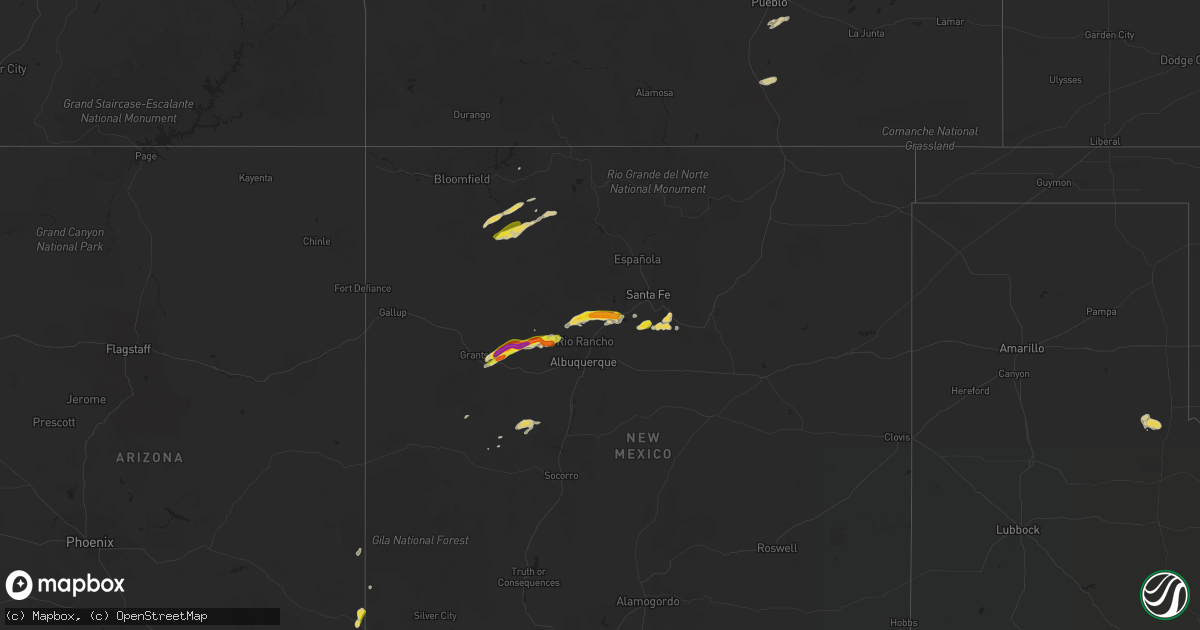 Hail map on October 4, 2017