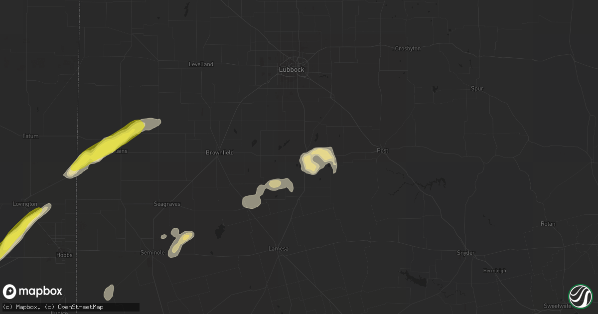 Hail map in Tahoka, TX on October 4, 2018