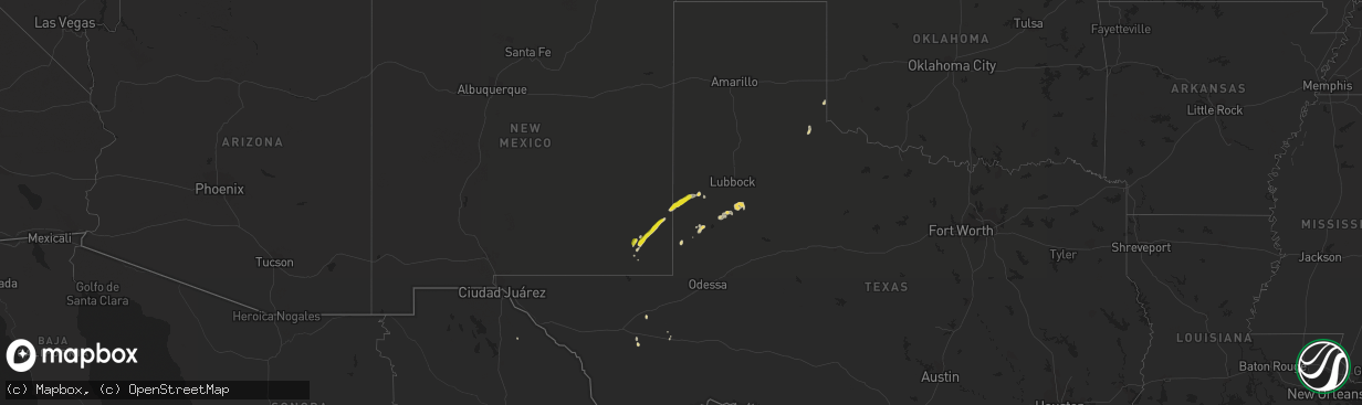 Hail map on October 4, 2018