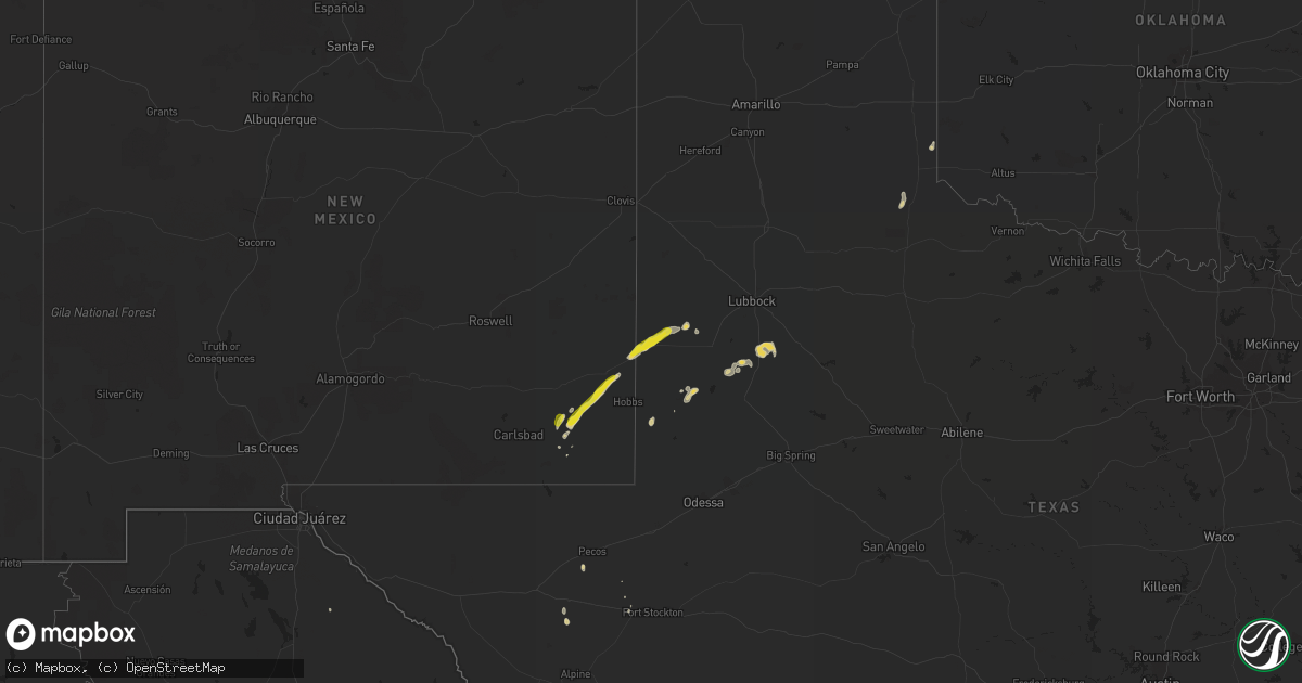 Hail map on October 4, 2018