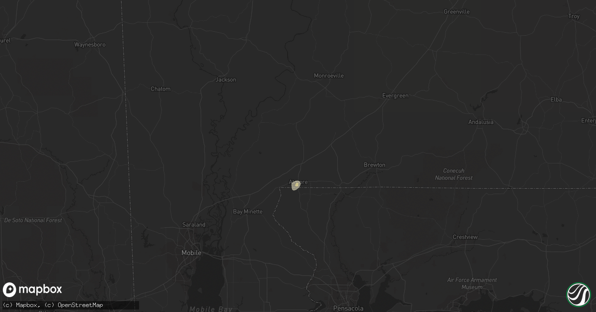 Hail map in Atmore, AL on October 4, 2019