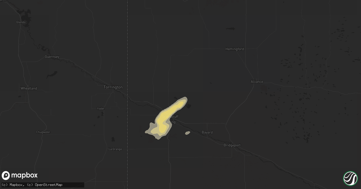 Hail map in Scottsbluff, NE on October 4, 2019
