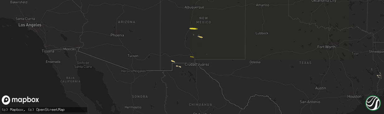 Hail map on October 4, 2019