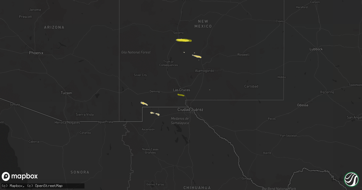 Hail map on October 4, 2019