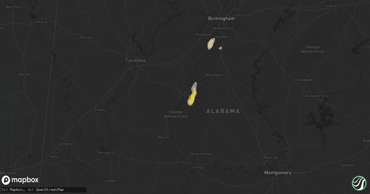 Hail map in Centreville, AL on October 4, 2021